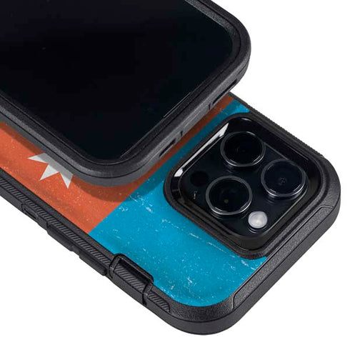 Azerbaijan Flag Distressed Otterbox Defender iPhone Skin